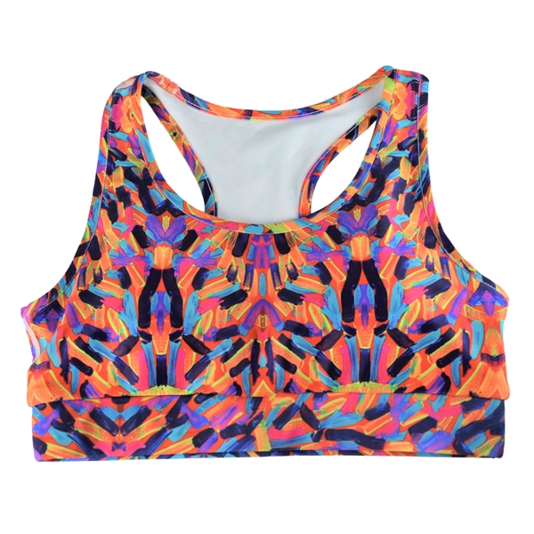 Sublimated Sports Bra, moisture wicking polyester for all day comfort... from ASI 72657 Active Life Promo / Active Life Promo