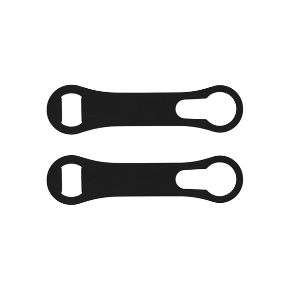 7.5" x 1.8" stainless steel bottle opener with pourer spout remover.... from ASI 62677 iline PROMO (The Innovative Line) / iline (The Innovative Line)