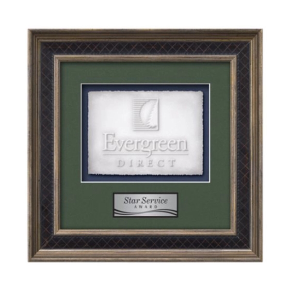 Cast Paper award framed in our exquisite Tuscan molding with your... from ASI 84592 St Regis Group