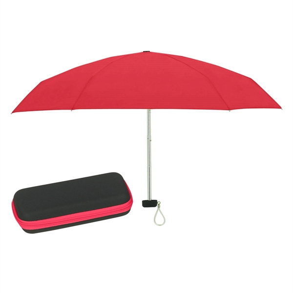Folding travel umbrella with EVA case and metal shaft, 37" arc.... from ASI 61125 Hit Promotional Products / Hit®