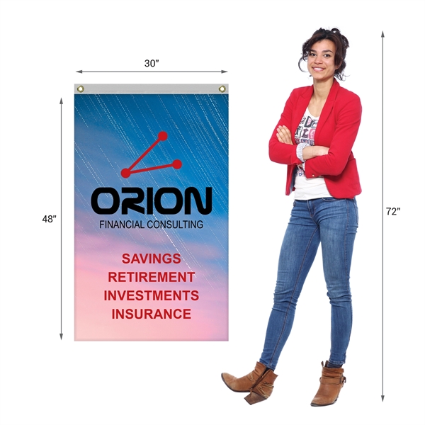 2.5' x 4' Promotional Polyester Single Reverse Flag... from ASI 80228 Quinn