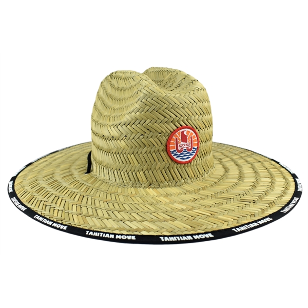 Custom Lifeguard Straw Hat with full color Patch and Custom graphic... from ASI 72657 Active Life Promo / Apres Ski Active Life Promo