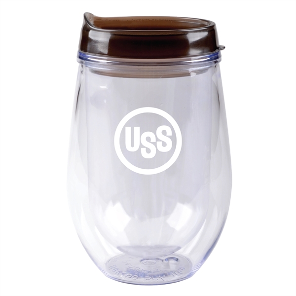 10 oz. Bev Trav Double Wall Acrylic Stemless Wine Glass... from ASI 80060 VisionUSA