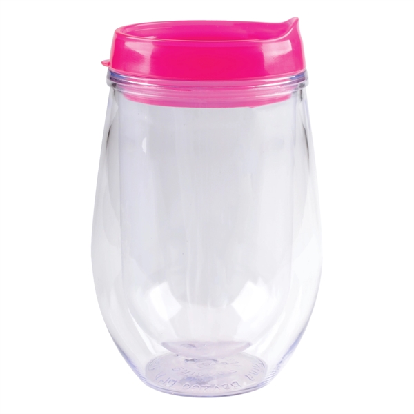 10 oz. Bev Trav Double Wall Acrylic Stemless Wine Glass... from ASI 80060 VisionUSA
