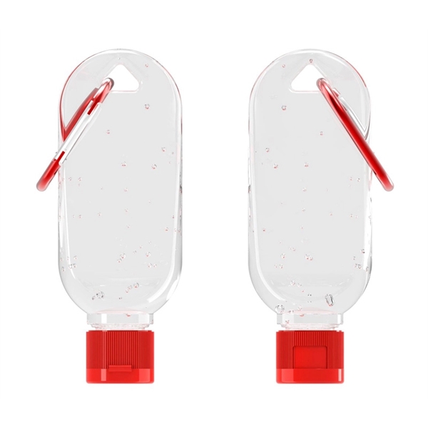 1.8 ounce bottles of 75% hand sanitizer gel with metal carabiner... from ASI 37218 Athena Promo (tm)