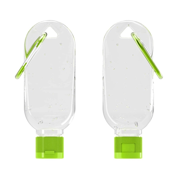 1.8 ounce bottles of 75% hand sanitizer gel with metal carabiner... from ASI 37218 Athena Promo (tm)