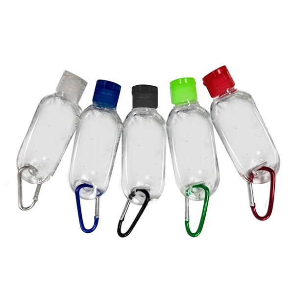 1.8 ounce bottles of 75% hand sanitizer gel with metal carabiner... from ASI 37218 Athena Promo (tm)