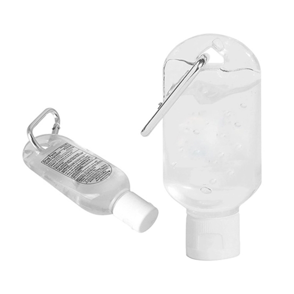 1.8 ounce bottles of 75% hand sanitizer gel with metal carabiner... from ASI 37218 Athena Promo (tm)
