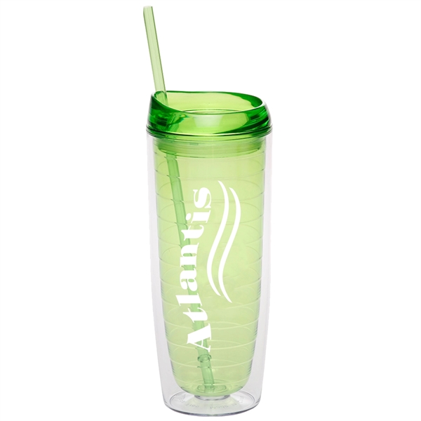 20 oz. Orbit Acrylic Tumbler with Matching Lid and Straw... from ASI 80060 VisionUSA