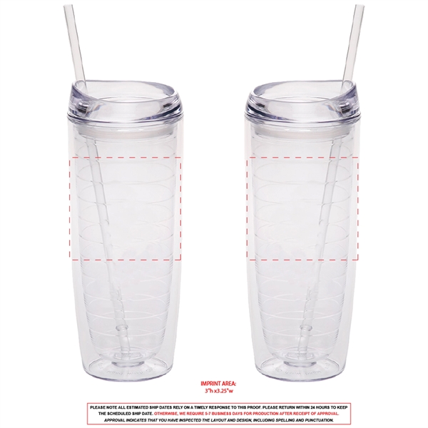 20 oz. Orbit Acrylic Tumbler with Matching Lid and Straw... from ASI 80060 VisionUSA