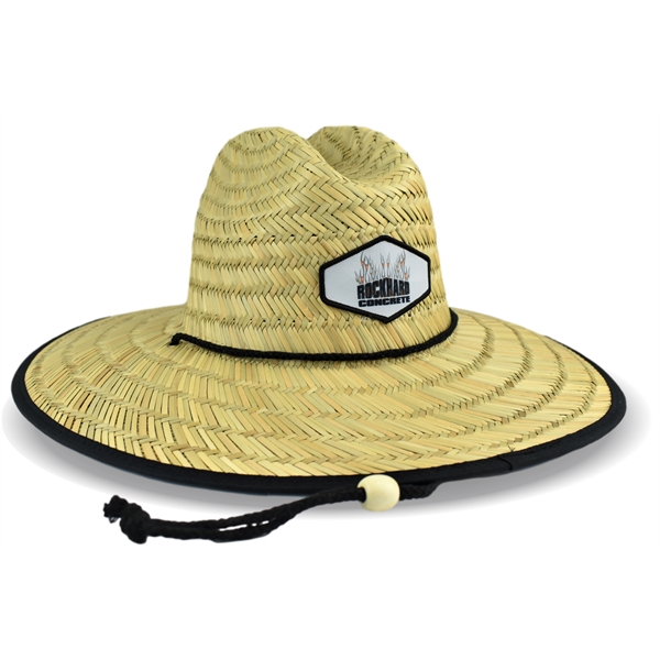 Custom Lifeguard Straw Hat with full color Patch and Custom graphic... from ASI 72657 Active Life Promo / Apres Ski Active Life Promo