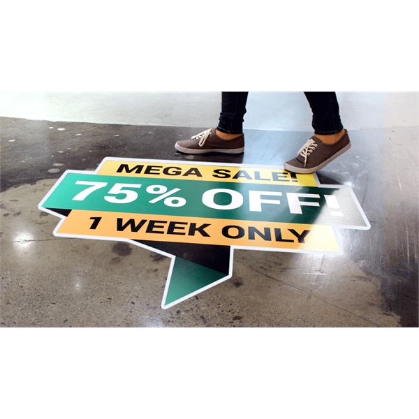 Aluminum based decal for floors that can withstand foot traffic.... from ASI 89791 StickerYou