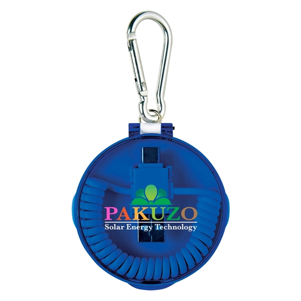 Plastic travel case with carabiner and 4-in-1 charging cables. Compatible w/... from ASI 61125 Hit Promotional Products / Hit®