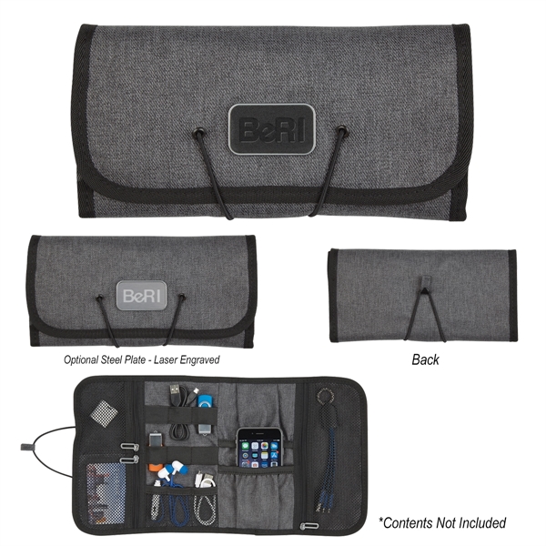 9" x 4 1/4" gray organizer made of 600 denier polyester... from ASI 61125 Hit Promotional Products / Hit®