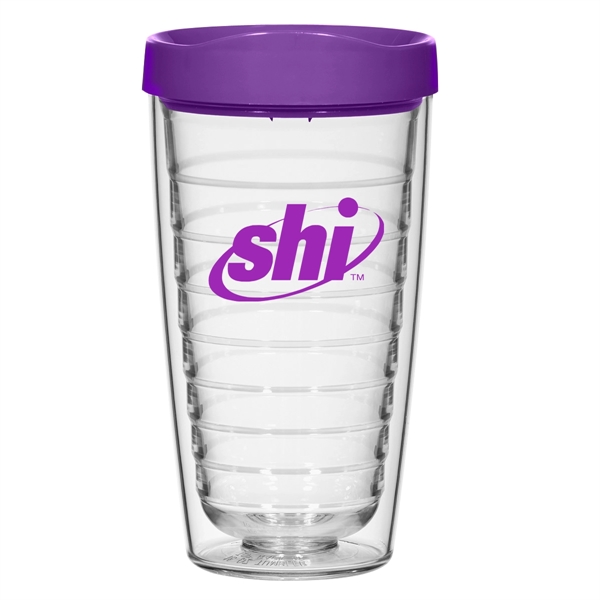 16 Oz. Hydro Double Wall Tumbler With Lid. Double Wall Construction... from ASI 61125 Hit Promotional Products / Hit®
