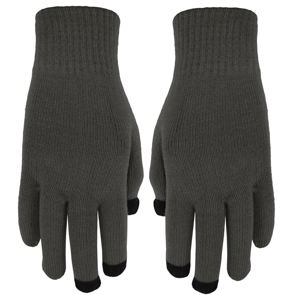 100% acrylic knit gloves featuring conducting fiber on three fingertips for... from ASI 90160 Suntex Industries