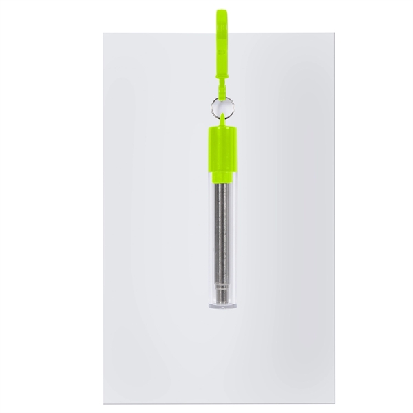 Greeting card with collapsible stainless steel straw kit for enjoying a... from ASI 61125 Hit Promotional Products / Hit®