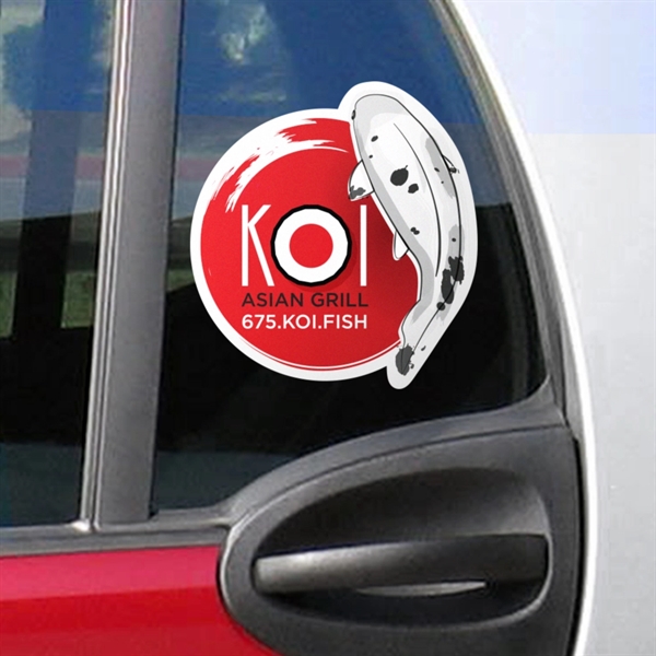 Bumper stickers made of high-quality, water and weather-resistant white glossy vinyl... from ASI 89791 StickerYou / Custom Vinyl Stickers