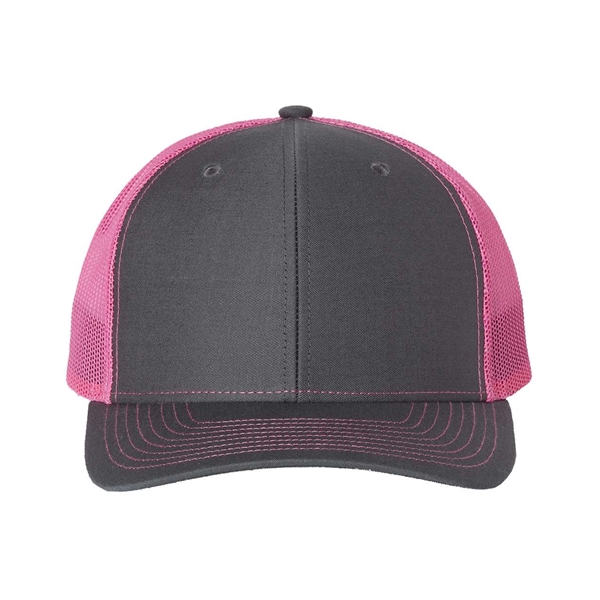 Trucker snapback cap made of polyester/cotton with a mesh back and... from ASI 84358 S&S Activewear