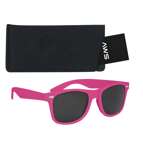 Aws velvet touch Malibu sunglasses with a pouch and hang tag.... from ASI 61125 Hit Promotional Products / Hit®
