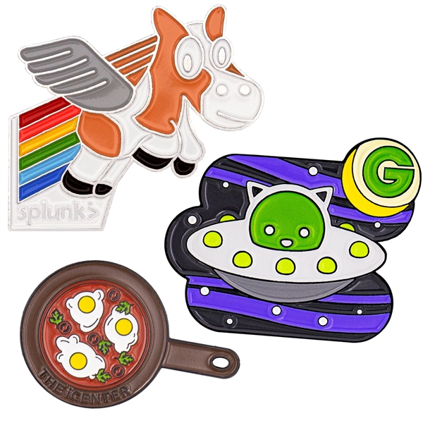 Custom die struck enamel lap pins in assorted sizes and finishes... from ASI 52263 EMT / EMT