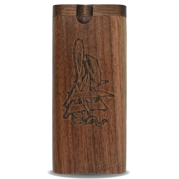 Walnut Wooden Dugout One Hitter with cleaning rod... from ASI 72657 Active Life Promo / Apres Ski Ingrain Promo