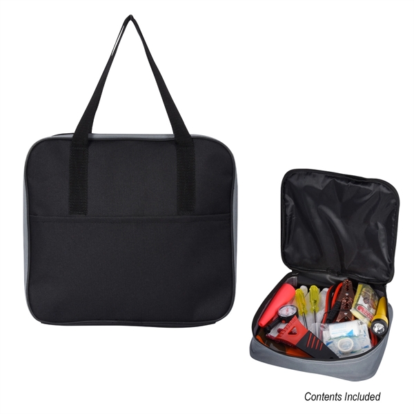 Auto emergency kit with several items for safety and preparedness on... from ASI 61125 Hit Promotional Products / Hit®