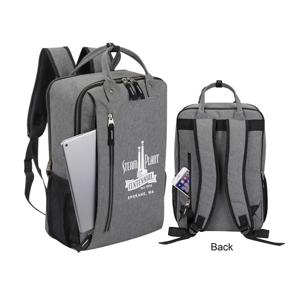 300D polyester Deluxe Sleek Padded Computer Backpack with Dual top handles... from ASI 41511 Brainchild USA Inc / BrainChild Gift Club