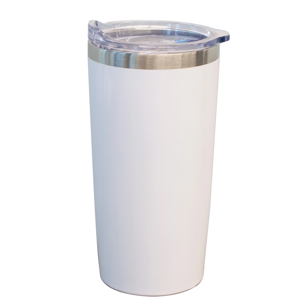 6.5" x 3.375" 20-ounce double wall vacuum-insulated stainless steel tumbler with... from ASI 90807 Tekweld
