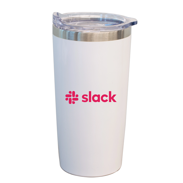 6.5" x 3.375" 20-ounce double wall vacuum-insulated stainless steel tumbler with... from ASI 90807 Tekweld