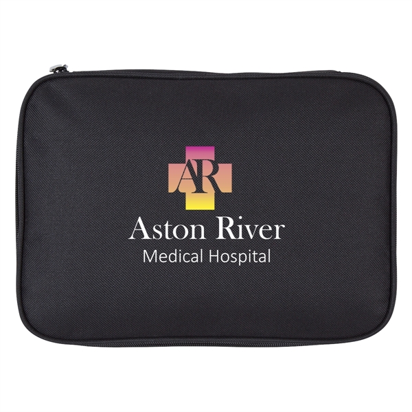 300 denier polyester electronics organizer travel case with mesh pockets, sewn-in... from ASI 61125 Hit Promotional Products / Hit®