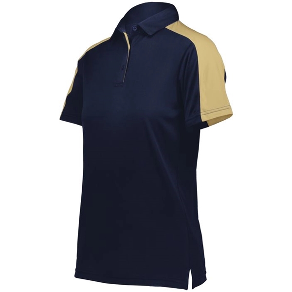 The Ladies Bi-Color Vital Polo is made from 100% polyester wicking... from ASI 37461 Augusta Sportswear