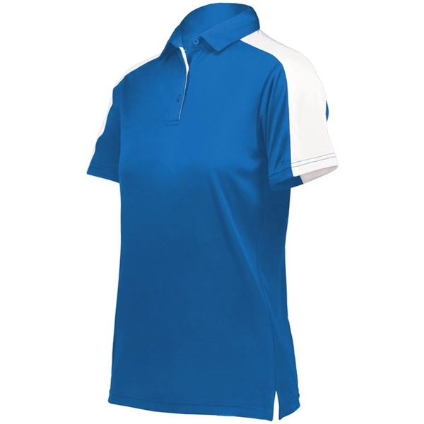 The Ladies Bi-Color Vital Polo is made from 100% polyester wicking... from ASI 37461 Augusta Sportswear