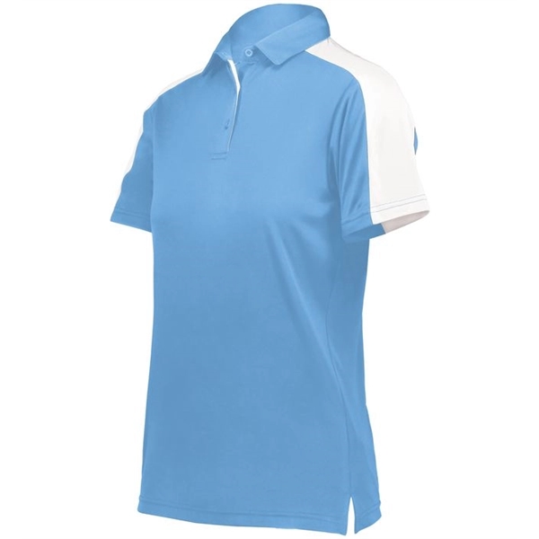 The Ladies Bi-Color Vital Polo is made from 100% polyester wicking... from ASI 37461 Augusta Sportswear