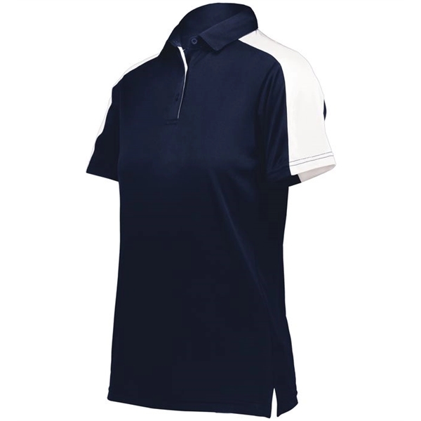 The Ladies Bi-Color Vital Polo is made from 100% polyester wicking... from ASI 37461 Augusta Sportswear
