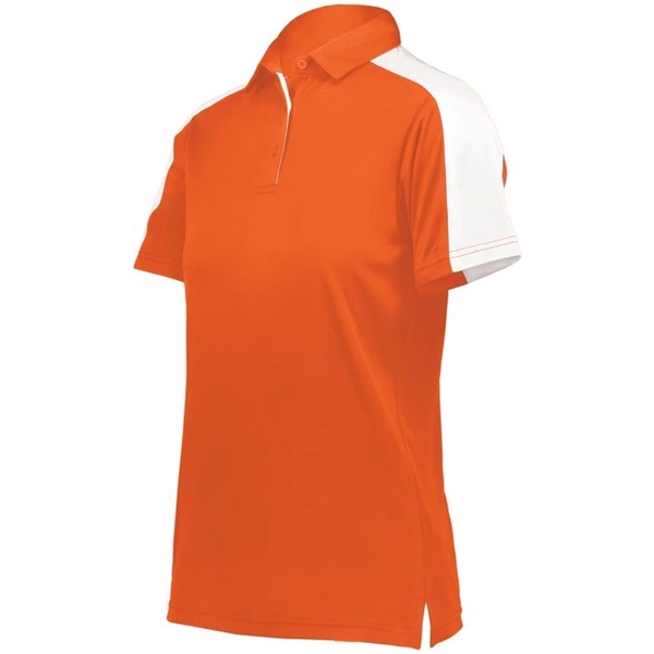 The Ladies Bi-Color Vital Polo is made from 100% polyester wicking... from ASI 37461 Augusta Sportswear