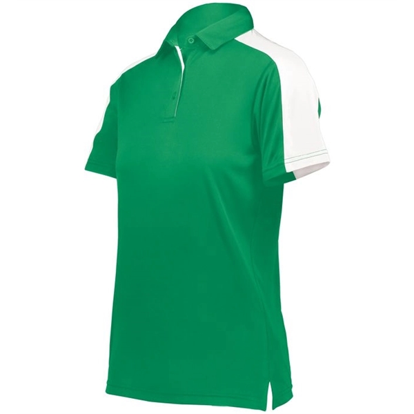 The Ladies Bi-Color Vital Polo is made from 100% polyester wicking... from ASI 37461 Augusta Sportswear