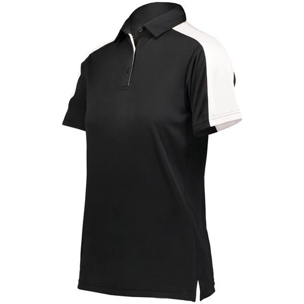 The Ladies Bi-Color Vital Polo is made from 100% polyester wicking... from ASI 37461 Augusta Sportswear