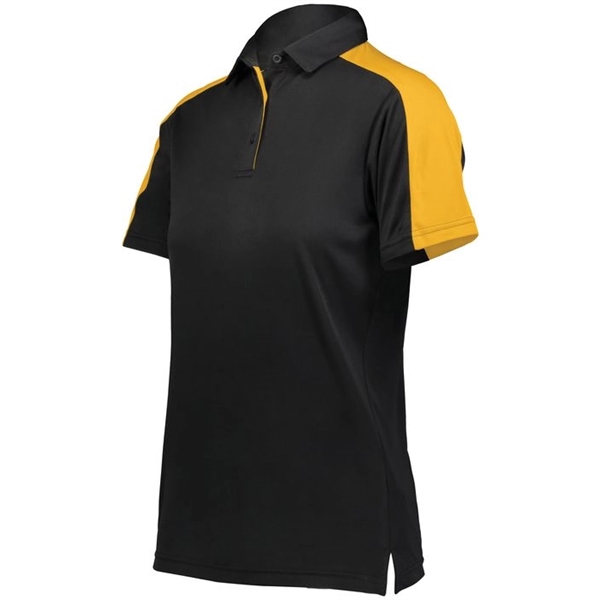 The Ladies Bi-Color Vital Polo is made from 100% polyester wicking... from ASI 37461 Augusta Sportswear