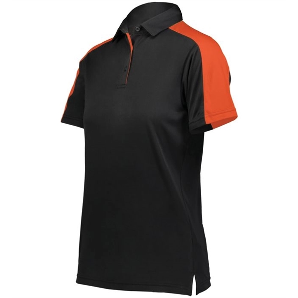 The Ladies Bi-Color Vital Polo is made from 100% polyester wicking... from ASI 37461 Augusta Sportswear