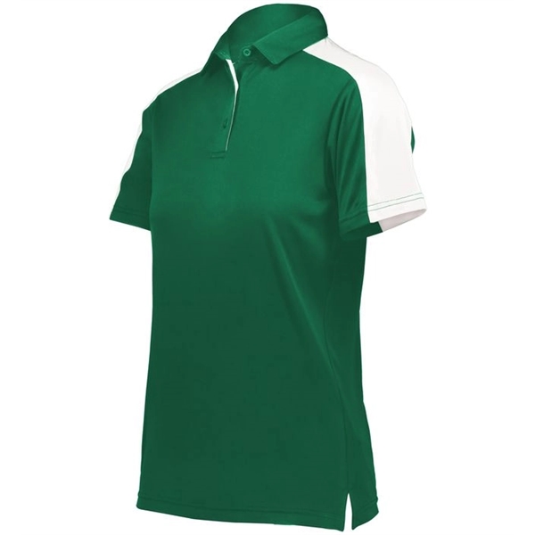 The Ladies Bi-Color Vital Polo is made from 100% polyester wicking... from ASI 37461 Augusta Sportswear