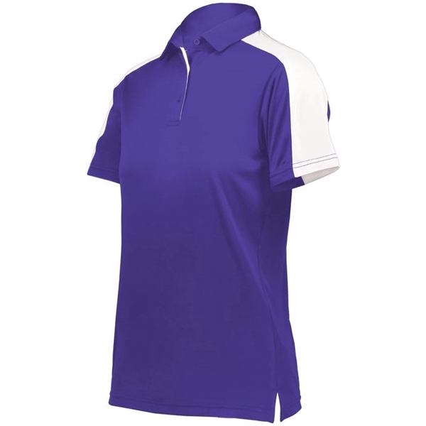 The Ladies Bi-Color Vital Polo is made from 100% polyester wicking... from ASI 37461 Augusta Sportswear