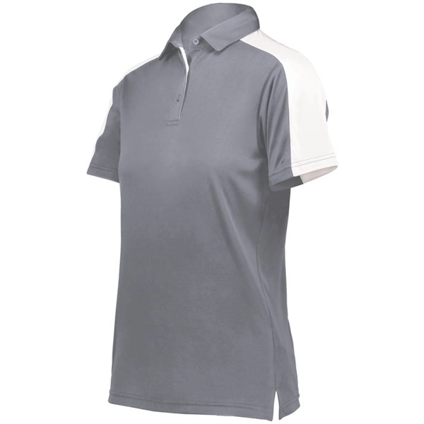 The Ladies Bi-Color Vital Polo is made from 100% polyester wicking... from ASI 37461 Augusta Sportswear