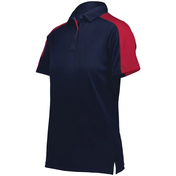 The Ladies Bi-Color Vital Polo is made from 100% polyester wicking... from ASI 37461 Augusta Sportswear