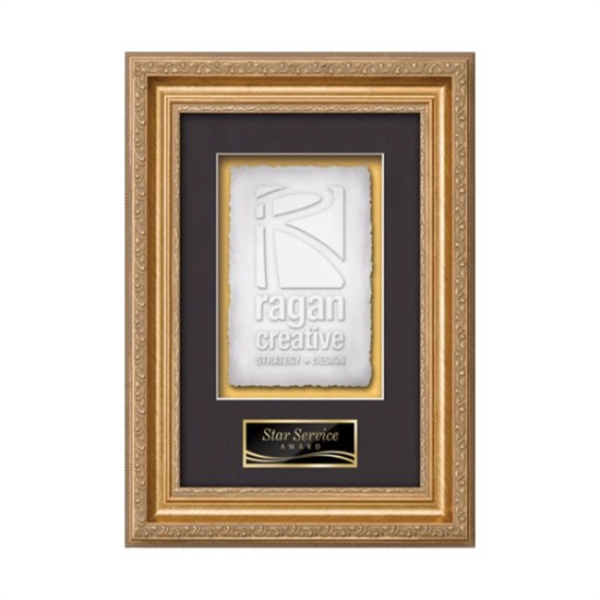 Cast Paper award framed in our exquisite Regal molding with your... from ASI 84592 St Regis Group