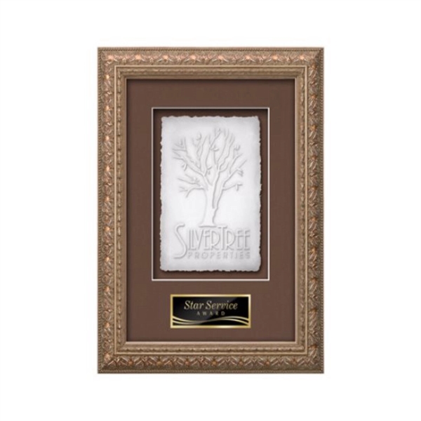 The Romagna Cast Paper Framed Award capitalizes on the organic, delicate... from ASI 84592 St Regis Group