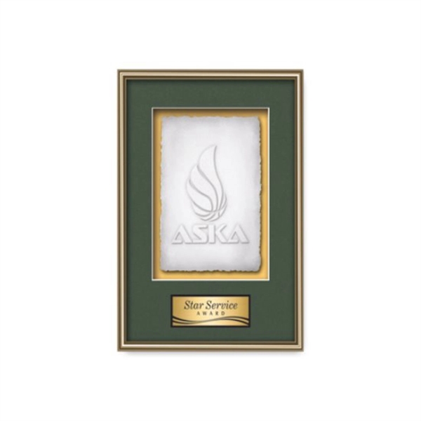 Cast Paper award framed in our exquisite Fenestra molding with your... from ASI 84592 St Regis Group