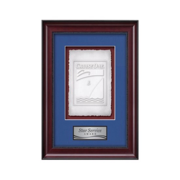 Cast Paper award framed in our exquisite Caprera molding with your... from ASI 84592 St Regis Group