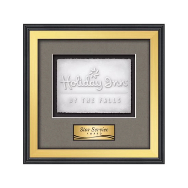 The Jasper Cast Paper Framed Award capitalizes on the organic, delicate... from ASI 84592 St Regis Group