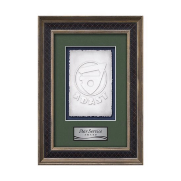Cast Paper award framed in our exquisite Tuscan molding with your... from ASI 84592 St Regis Group
